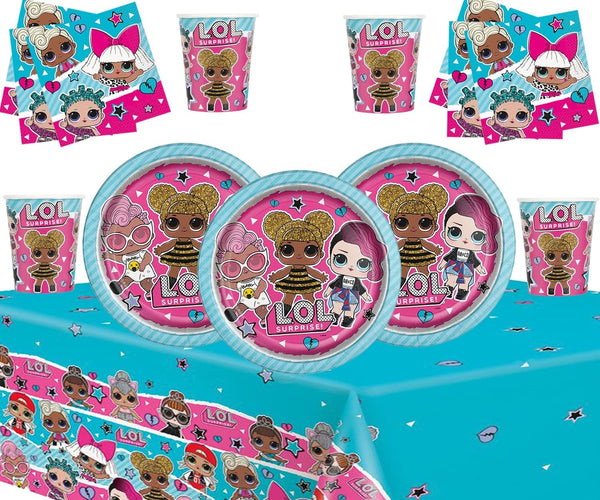 Lol Surprise Party Supplies Kids Birthday Tableware